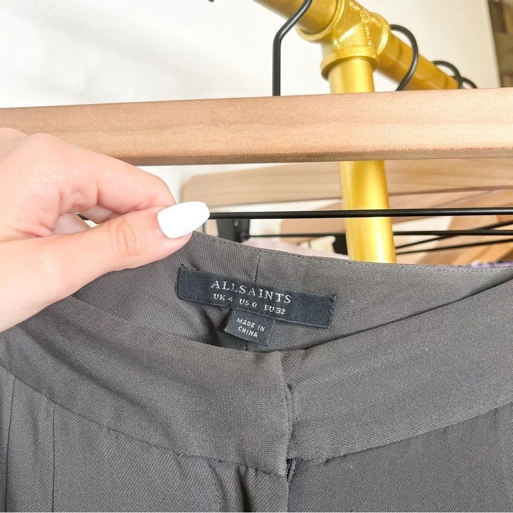 ALL SAINTS Roos Pleated Trouser Pants (Sz 0)